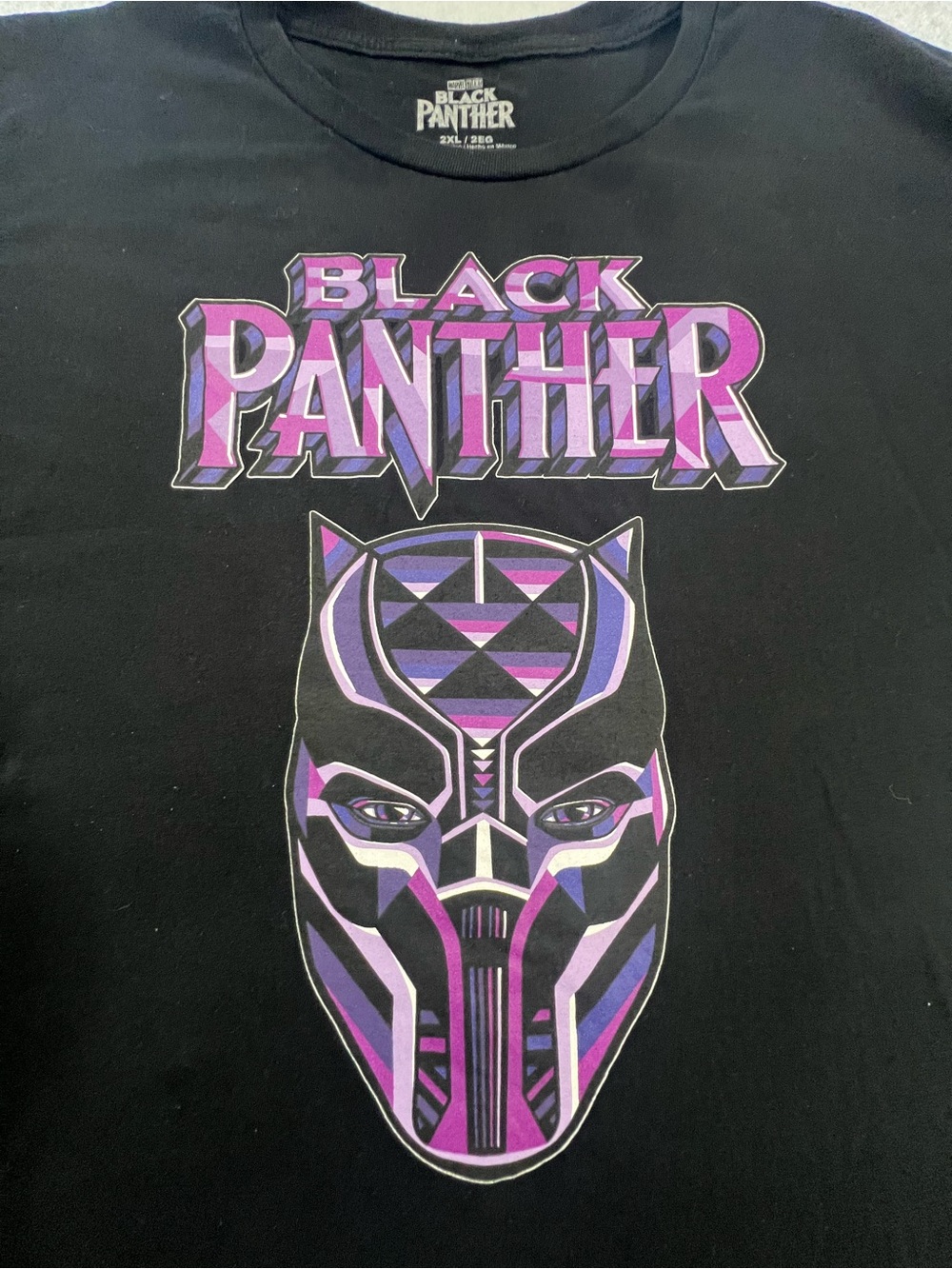 Graphic Short Sleeve Tee - Black with Purple Accents